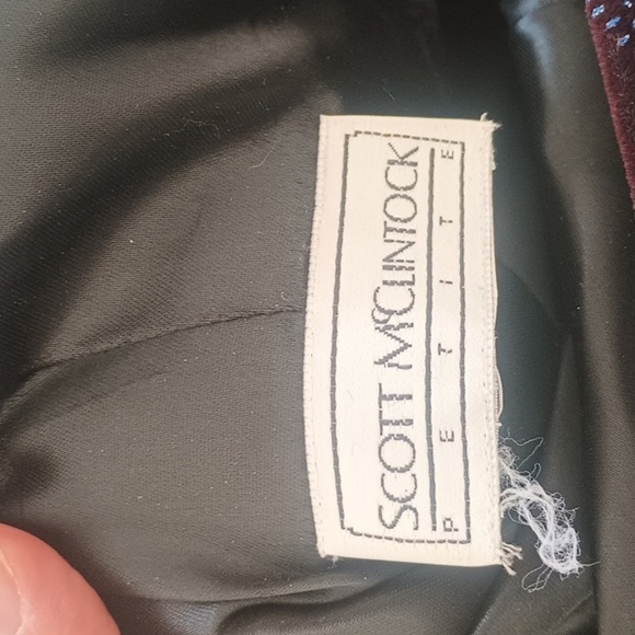 Vintage Scott McClintock Petite Velvet glitter formal dress - Picture 6 of 10